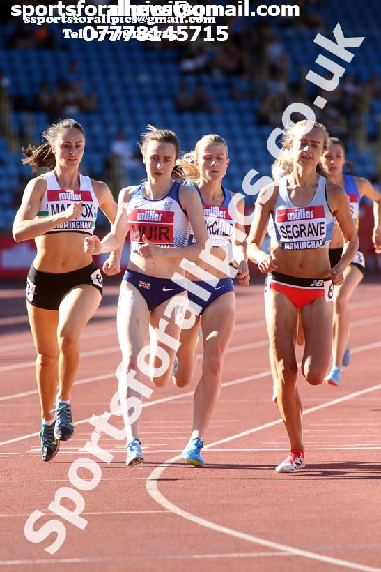 Womens 800 metres, Muller British Championships, Alexander Stadium, Birmingham. Photo: David T. Hewitson/Sports for All Pics